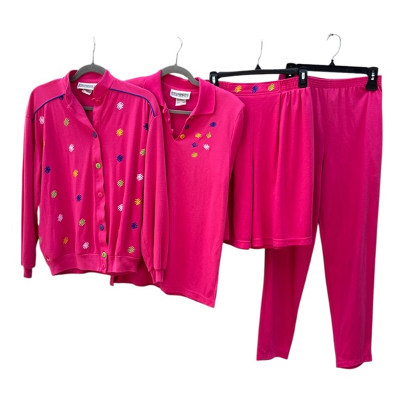 Peter Popovitch Tops - Vintage 80’s Peter Popovitch Women’s S 4 Piece Pink Casual Clothing Pants Set